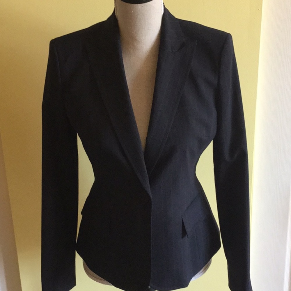 Anne Klein Black pinstriped pant suit SZ 2